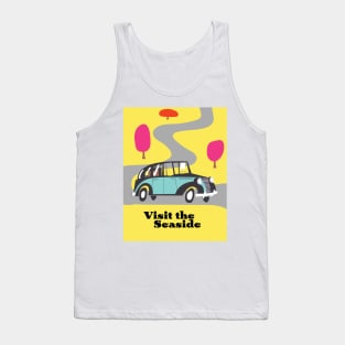 visit the Seaside vintage cartoon Tank Top